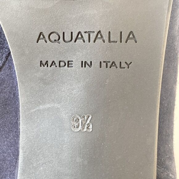 Aquatalia Navy Suede Ankle Boots 2.5” Heel sz 9.5 Castlecore, Preppy Academia - Picture 12 of 12